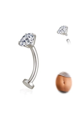 14G Titanium Floating Belly Button Rings for Women Flat Back Belly Rings 8/10/12/14mm Belly Piercing Jewelry