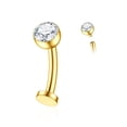 thumbnail image 1 of 14G Titanium Floating Belly Button Rings for Women Flat Back Belly Rings 8mm Belly Piercing Jewelry, 1 of 6