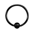 thumbnail image 1 of 14GA Black Titanium IP Over 316L Surgical Steel Captive Bead Ring, 1 of 2