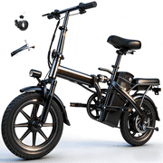 14IN Folding Electric Bicycle for Adults , 25 mile Ebike with 500W Peak Motor, 20 mph Removable Battery , UL 2849