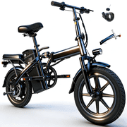14IN Folding Electric Bicycle for Adults , 25 mile Ebike with 500W Peak Motor, 20 mph Removable Battery , UL 2849