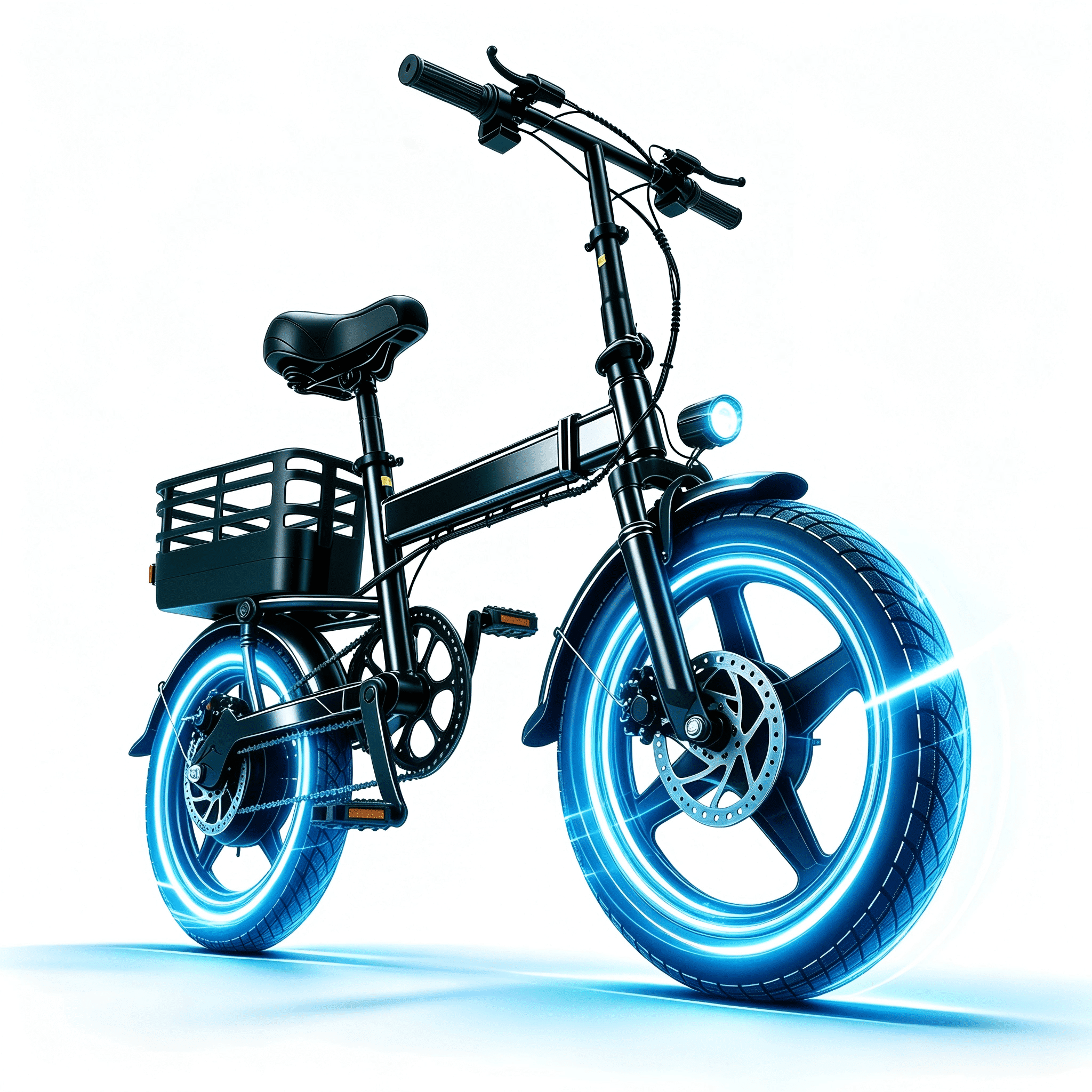 14IN Folding ebike for Adults Teens,500W Motor up to 20 mph Range 30 mile with 36V 12Ah Removable Battery Dual-disc brakes Electric bicycle,UL 2849