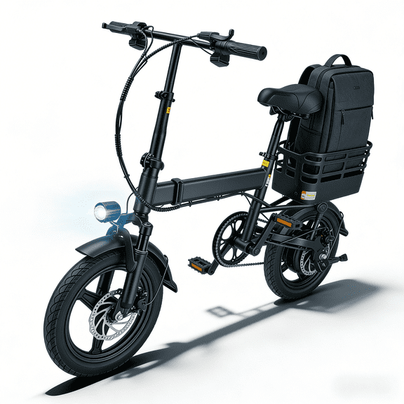 14IN Portable Folding Ebike 20mph 500W Motor 30 mile High Energy Storage Removable Battery,clearance sale Electric bicycle for adults ,UL 2849