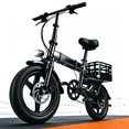 thumbnail image 1 of 14IN Portable Folding Ebike 20mph 500W Motor 30 mile High Energy Storage Removable Battery,clearance sale Electric bicycle for adults ,UL 2849, 1 of 8