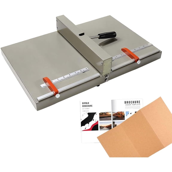 14In Manual Creasing Machine, Paper Creaser with Precise Scale & Positioning Blocks, Folding Creaser, Paper Folding Machine for Files, Cards, Brochures, Invitations