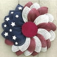 thumbnail image 1 of 14Inch 4th of July Patriotic Door Wreath Artificial Floral Wreath for Front Door Red White and Blue Wreath Patriotic Decorations for Memorial Day Independence Day Veterans Day, 1 of 9