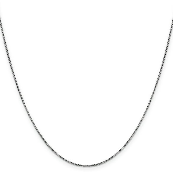 FJC Finejewelers 14k White Gold Sparkle Round Box Chain Necklace