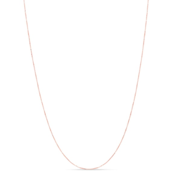 14K 16in Rose Gold Polished Classic Box Chain with Spring Ring Clasp