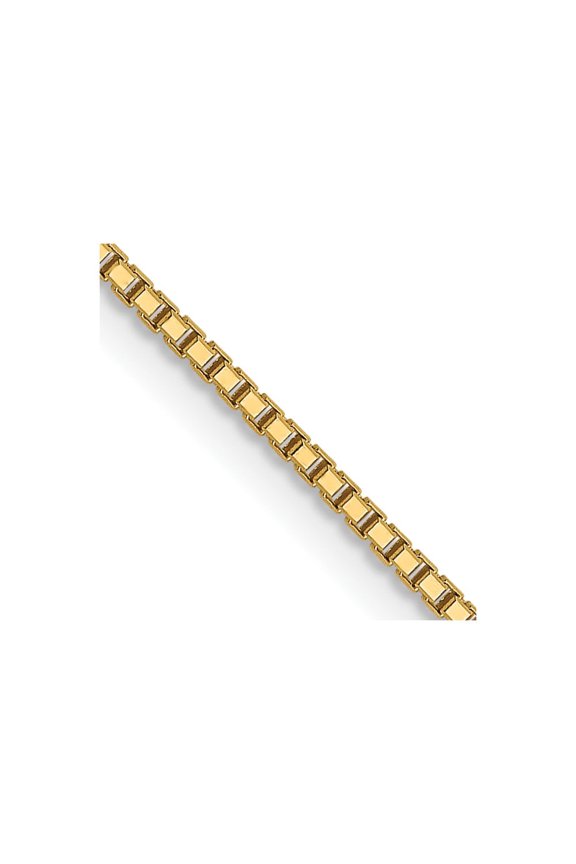 14K 1mm Sparkle Octagonal Box Chain
