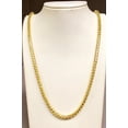 thumbnail image 1 of 14K 22in Yellow Gold Diamond Cut/TexturedRound Franco Chain with Lobster Clasp, Approx 71.5g, 1 of 11