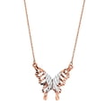 thumbnail image 1 of 14K 2T Butterfly Necklace - 17+1", 1 of 1