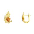 thumbnail image 1 of 14K 2T DC Leaf U Shape Earrings, 1 of 1