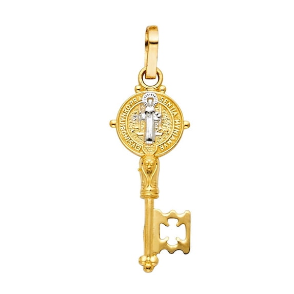 14K 2T Key Religious Pendant