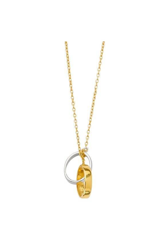 14K 2T Light Chain Necklace w/Eternity