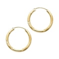 thumbnail image 1 of 14K 2mm DC Hoop Earrings, 1 of 1