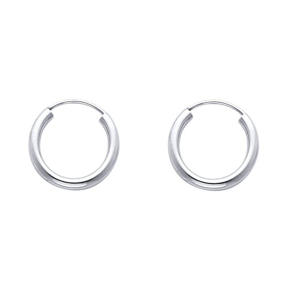 14K 2mm Hoop Earrings