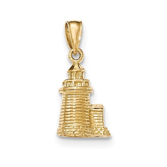 14K 3-D Brant Point Lighthouse Nantucket Harbor Massachusetts Charm K7804