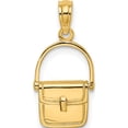 thumbnail image 1 of 14K 3-D Moveable Polished Purse Charm Yellow Gold Material Fashionable Handcrafted Heirloom An unforgettable keepsake to treasure forever, 1 of 4