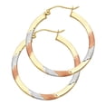 thumbnail image 1 of 14K 3C DC Hoop Earrings, 1 of 1