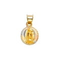 thumbnail image 1 of 14K 3C Diamond Cut Guadlupe Stamp Religious Pendant  | Tri Color Gold Religious Charm Pendant for Necklace Chain | Gift for Men Women | 13 x 10 MM | 0.9 grams, 1 of 4