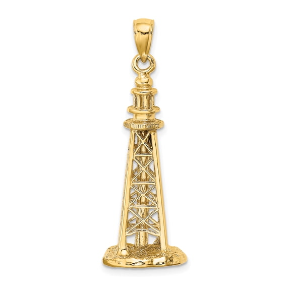 14K 3-D SANIBEL ISLAND Lighthouse Charm K8125