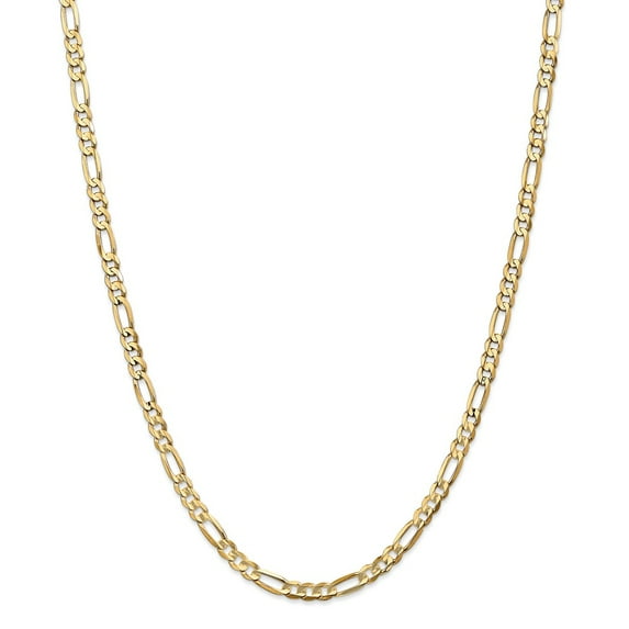 14K 4.5mm Concave Open Figaro Chain
