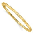 thumbnail image 1 of 14K 4 mm Textured Twist Slip-on Bangle, 1 of 1