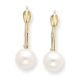thumbnail image 1 of 14K 6-7mm Freshwater Cultured Pearl Leverback Earrings, 1 of 1
