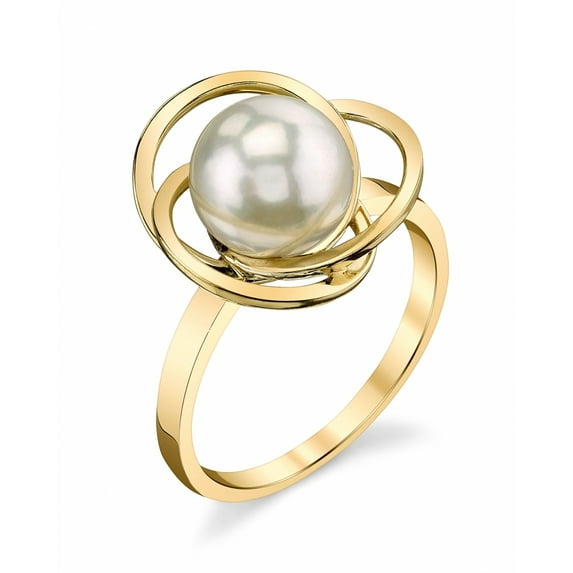 14K 9mm White South Sea Cultured Pearl Lexi Ring