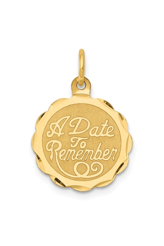 14K A DATE TO REMEMBER Disc Charm