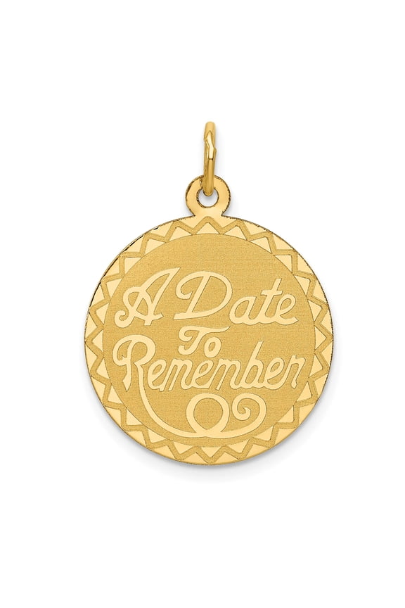 14K A DATE TO REMEMBER Disc Charm