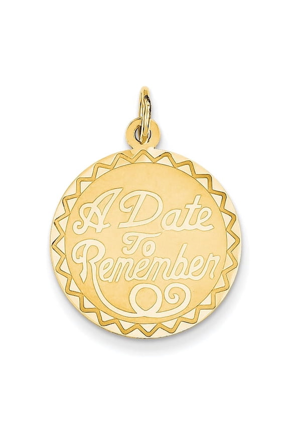 14K A Date to Remember Charm