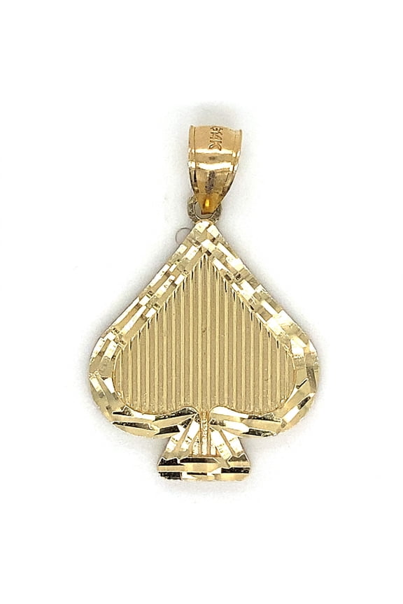 14K Ace of Spades Pendant Unisex Adult