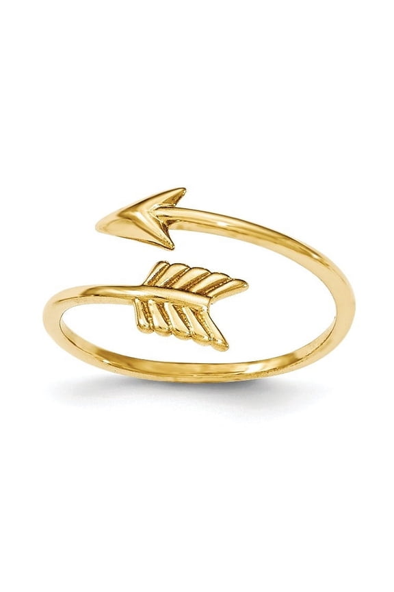 14K Adjustable Arrow Ring Size -7