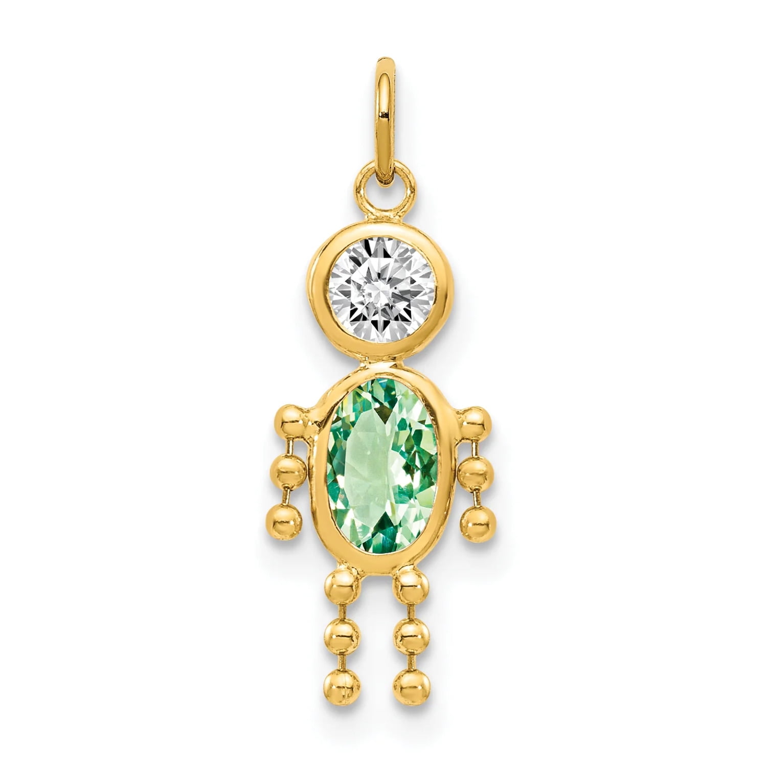 SOPHIA JEWELERS 14K August Boy Birthstone Charm