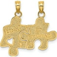 thumbnail image 1 of 14K BEST FRIENDS Break-apart Puzzle Pieces Charm Yellow Gold Material Alluring Lustrous Artisan Bring sparkle and sophistication to your day, 1 of 4