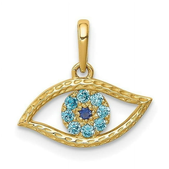 14K Blue CZ Eye Pendant QYC1362