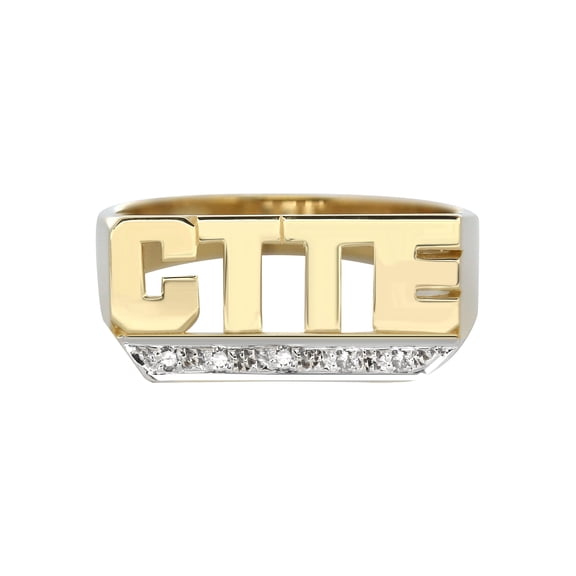 14K Bold Initials Gold Name Ring | Style #111