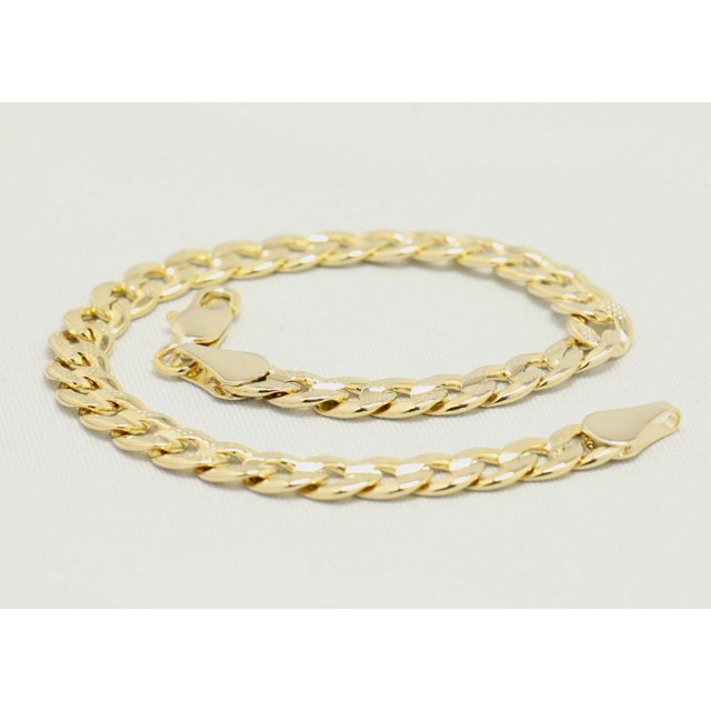 14K Bonded Gold Chain with Charm Pendant and Bracelet, Best Unisex Christmas Gift for Women, Men