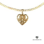 Aria Jeweler 14k Gold-Plated Cuban Chain Necklace, 20 in, Cuban Link, Includes Gift Box/Bag