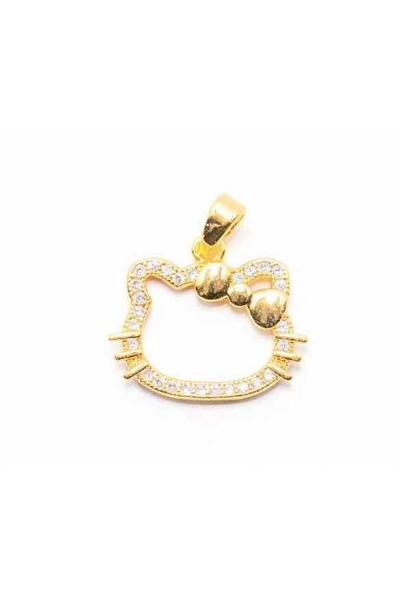 14K Bonded Gold Hello Kitty Charm by Artisan Jeweler