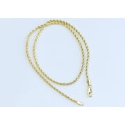 14K Bonded Gold Rope Chain, Best Unisex Christmas Gift for Women, Men, Girlfriend, Boyfriend, Her, Bestfriend, 14K Bonded Gold Chain with Gift Box/Bag by Aria Jeweler