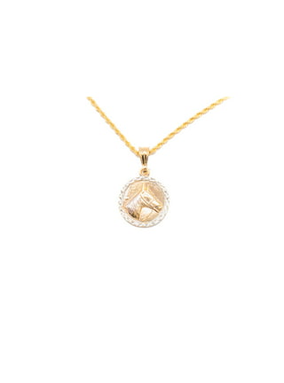 14K Yellow Gold U. of Louisville Medium Disc Necklace - 24 inch by The Black Bow Jewelry Co.