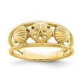 thumbnail image 1 of 14K Brushed & Polished Sealife Ring, Size 7, 1 of 1