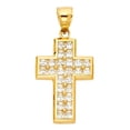 thumbnail image 1 of 14K CZ Religious Cross Pendant, 1 of 1