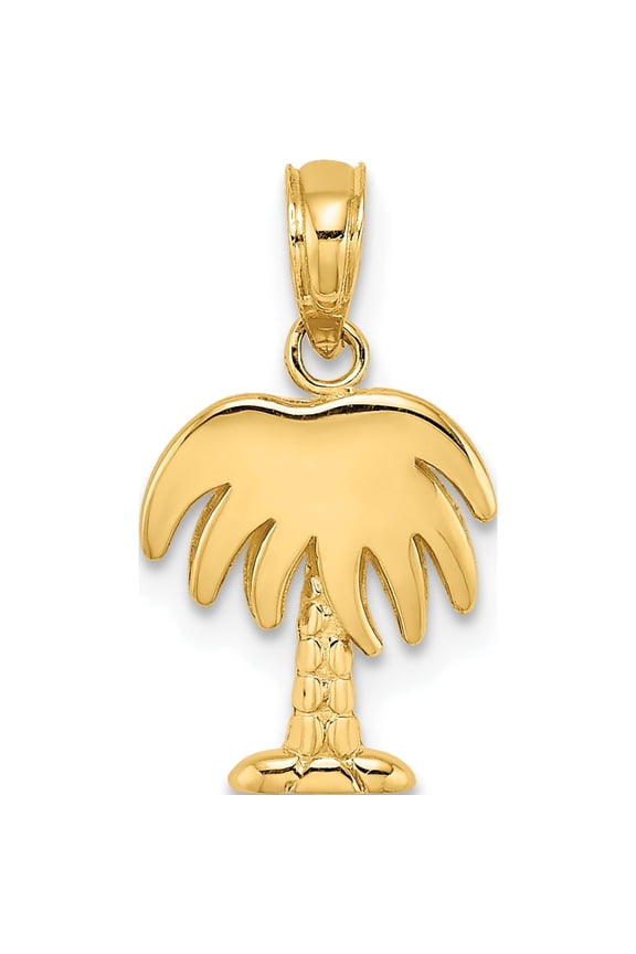 14K Charleston Palm Tree Charm Yellow Gold Material Enchanting Inspired Brilliant Inspired by artistry and crafted with passion