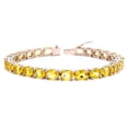 thumbnail image 1 of 14K Citrine Tennis Bracelet For Women Silver Gold Yellow Anniversary Wedding Engagement Gift Mom, 1 of 2