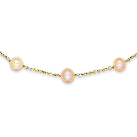 14K Cream Color FW Cultured Pearl Necklace PR63