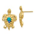 thumbnail image 1 of 14K Created Opal Turtle Post Earrings, 1 of 1