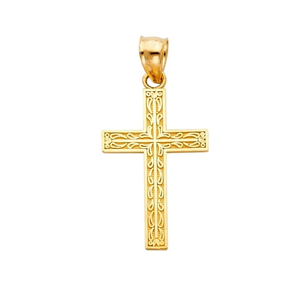 14K Cross Religious Pendant
